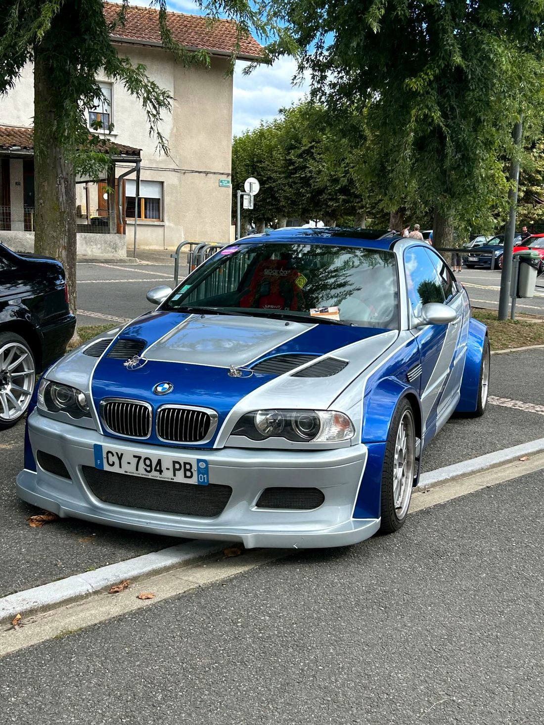 BMW M3 E46 GTR bleue / argent